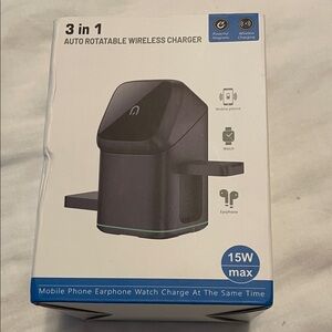 3 in 1 Black Wireless Charger